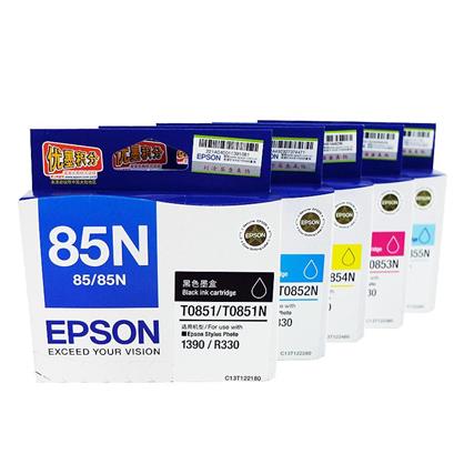 爱普生（Epson）T0851 黑色墨盒 C13T122180（适用PHOTO 1390、R330） T0851-T0856六色一套裸包墨盒